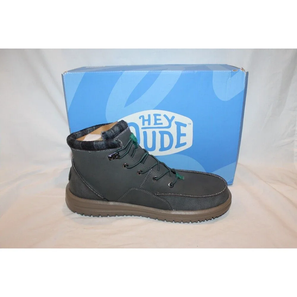 Hey Dude Men's Bradley Classic Chukka Style Boots Size 15 Shoes Charcoal Gray